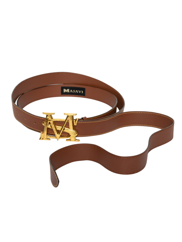 Maxi cinturón marrón mujer Masavi
